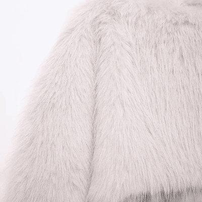 Fluffy Faux Fur Crop Top