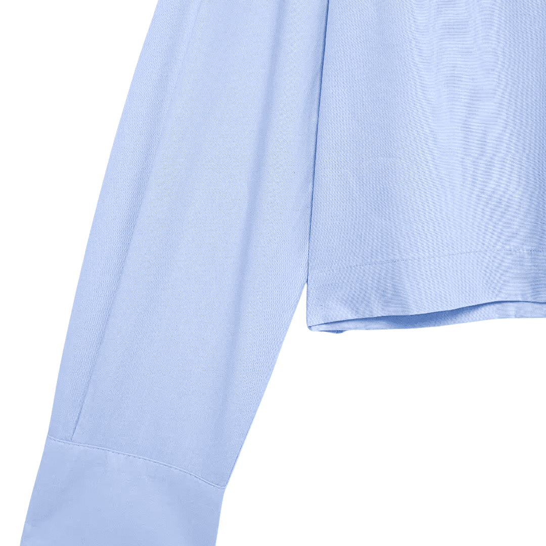 Rhinestone Blue V-Neck Blouse