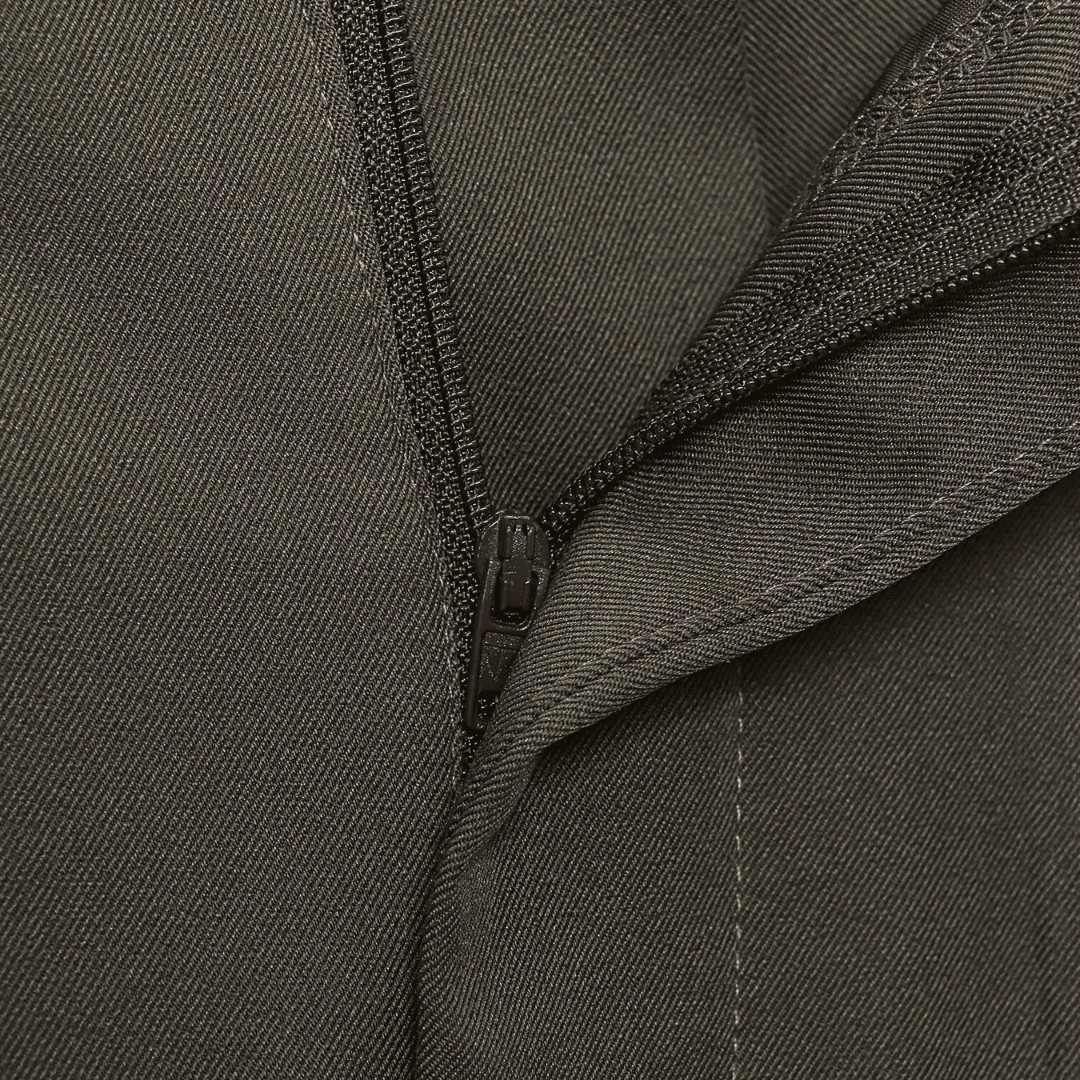 Dark Gray Wide-Leg Pant Suit Set