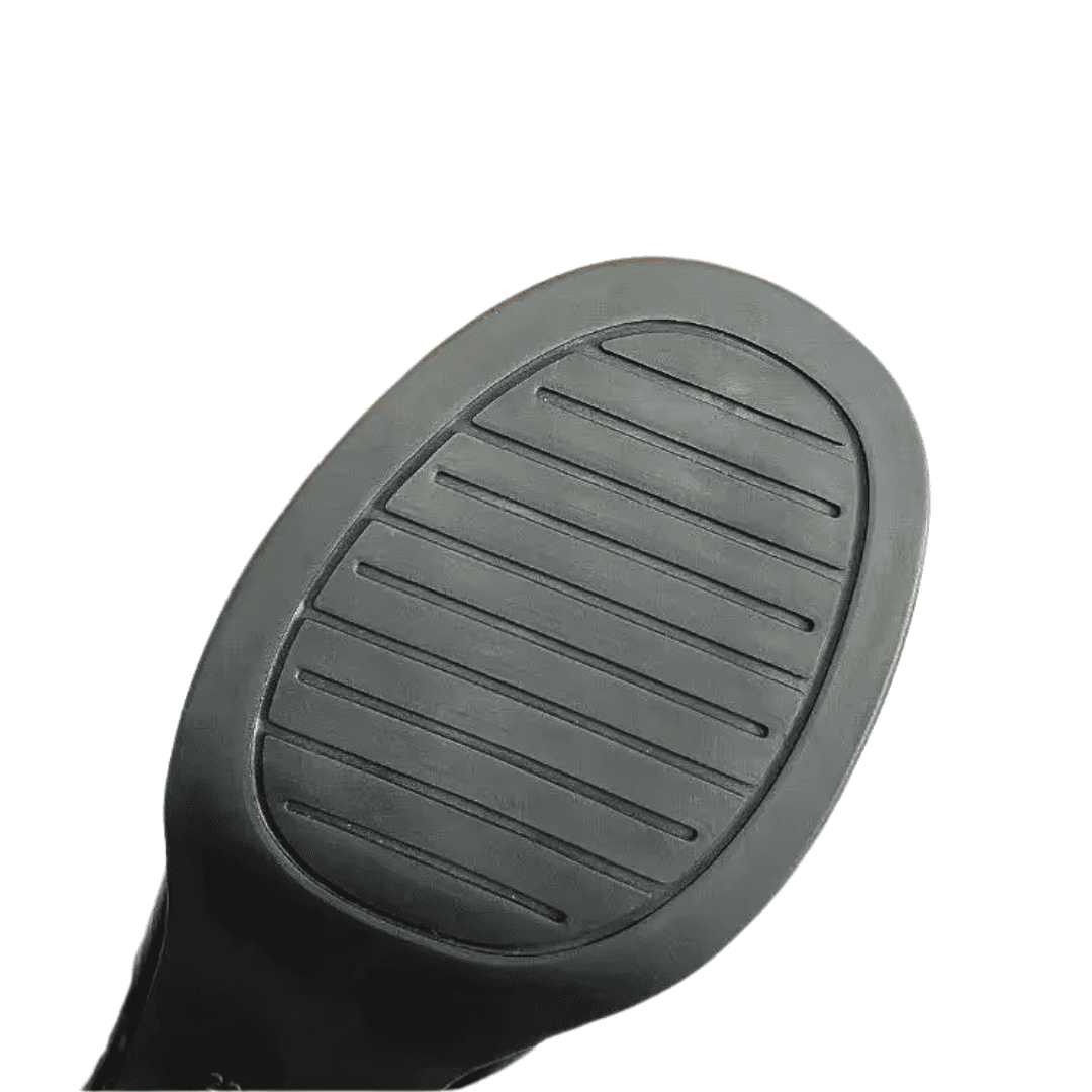 Chunky Heel Black Penny Loafers