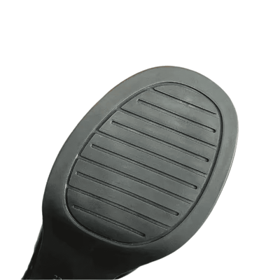 Chunky Heel Black Penny Loafers