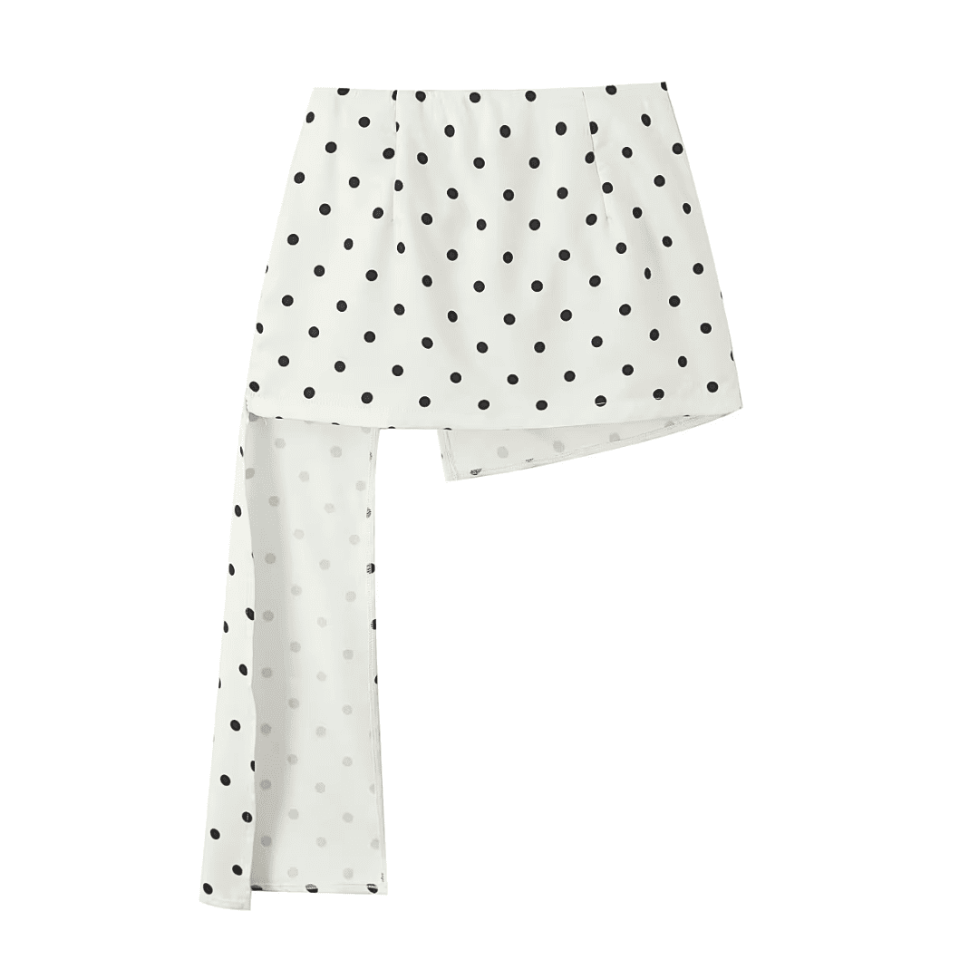 Set aus kurzem Blazer mit Polka-Dots