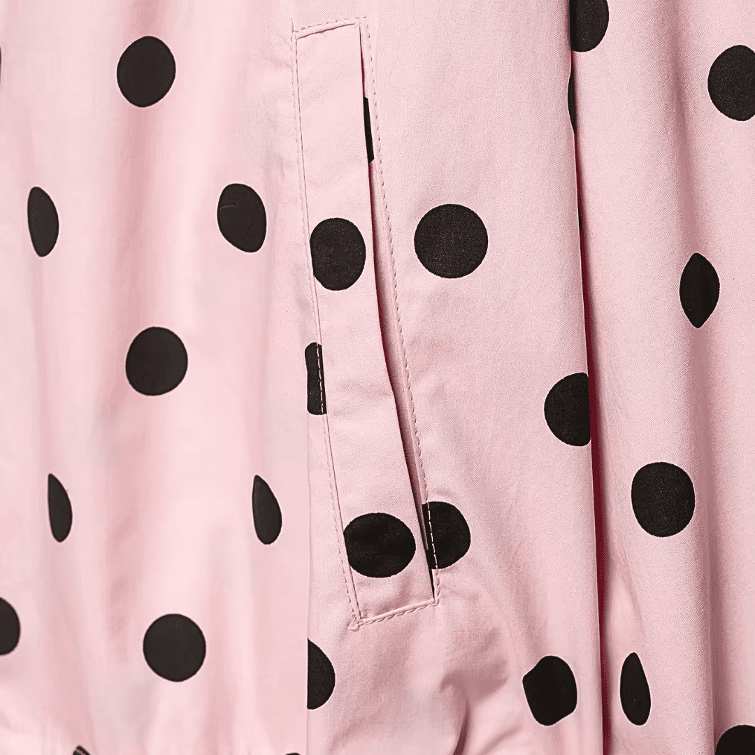Polka Dot Cropped Lightweight Jacket