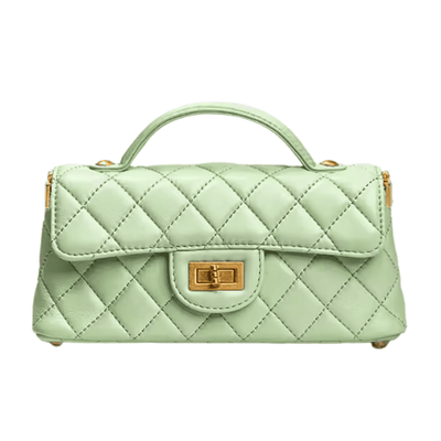 Classic Croc-Effect Top-Handle Bag