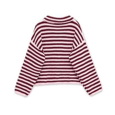 Striped Zip Knit Jacket