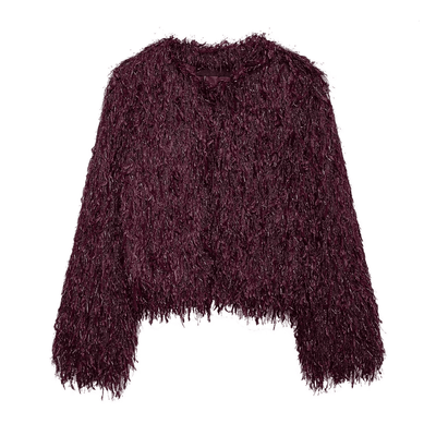 Shaggy Faux Fur Cropped Jacket