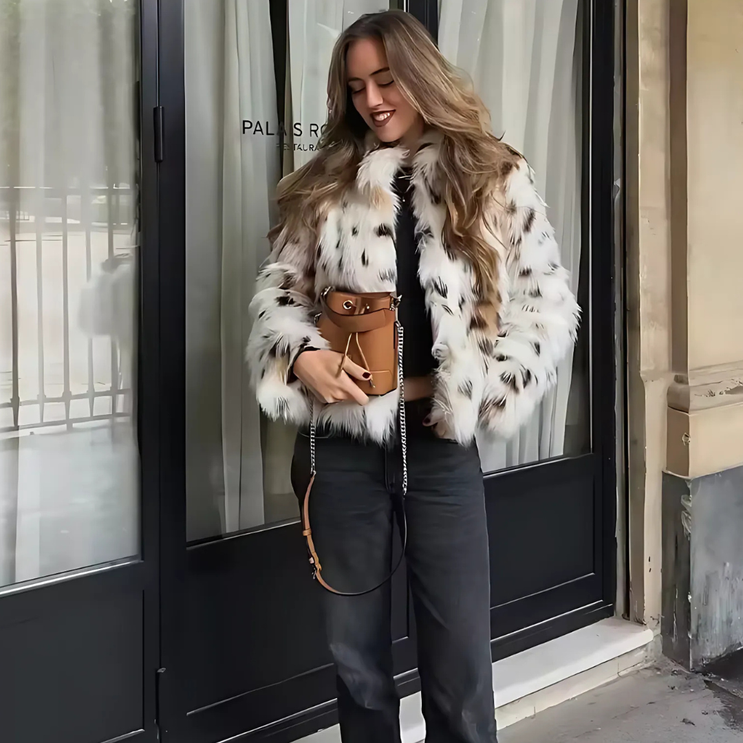 Spotted Faux Fur Jacket
