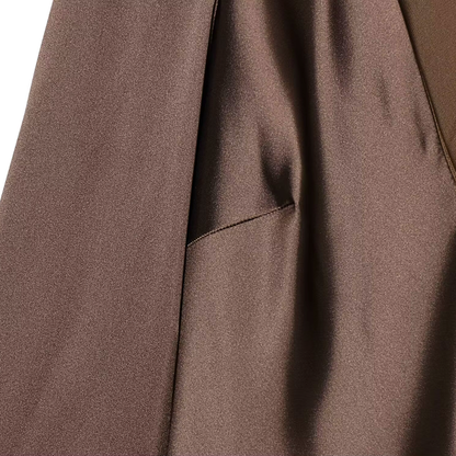 Satin Scarf Neck Mini Dress