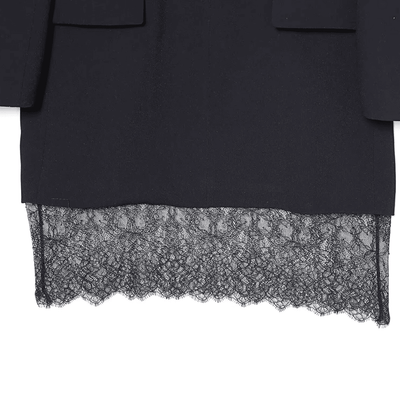 Black Lace Blazer Dress