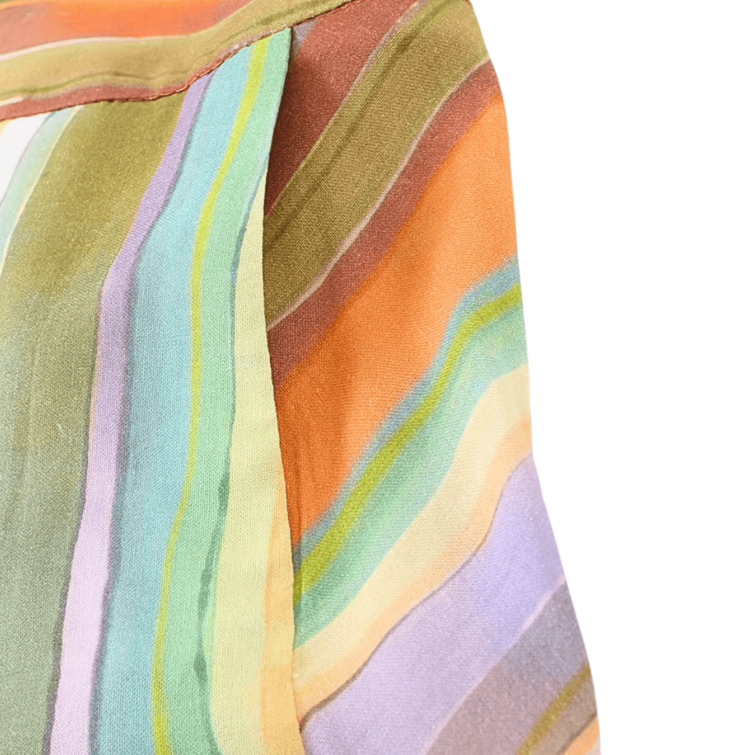 Striped Linen Halter Crop Top & Wide Leg Pants Set