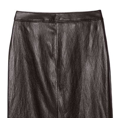 Elegant Brown Peplum Leather Set