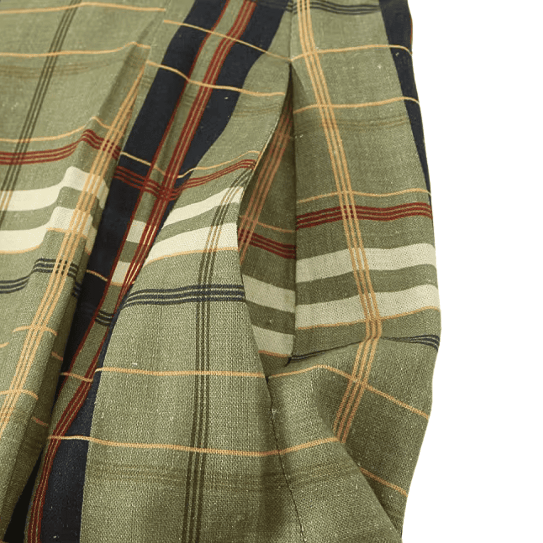 Elegante Karo-Hose mit hohem Bund