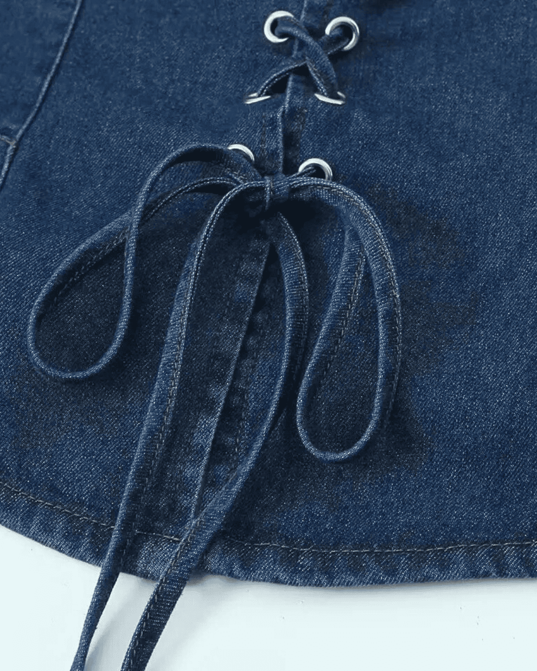 Chic Denim Bustier Top