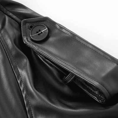 Cropped Faux Leather Jacket