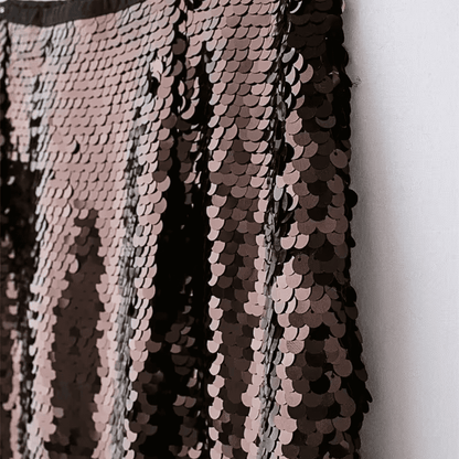 Brown Sequin High-Slit Midi