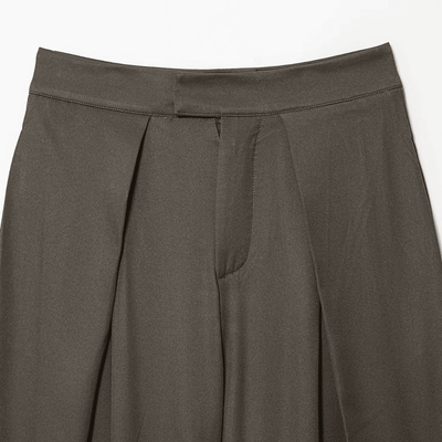 Dark Gray Wide-Leg Pant Suit Set