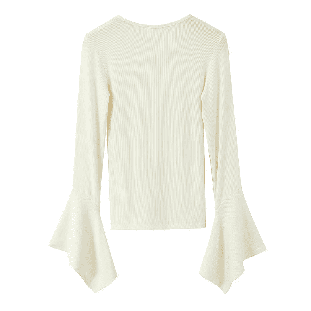 Bell Sleeve Ribbed Top