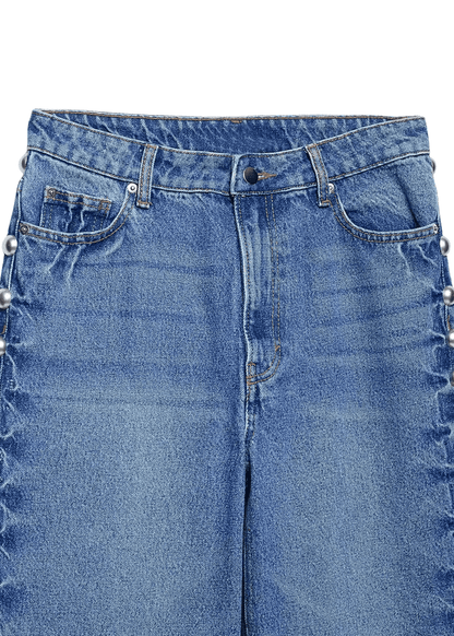 Studded Wide Leg Jeans