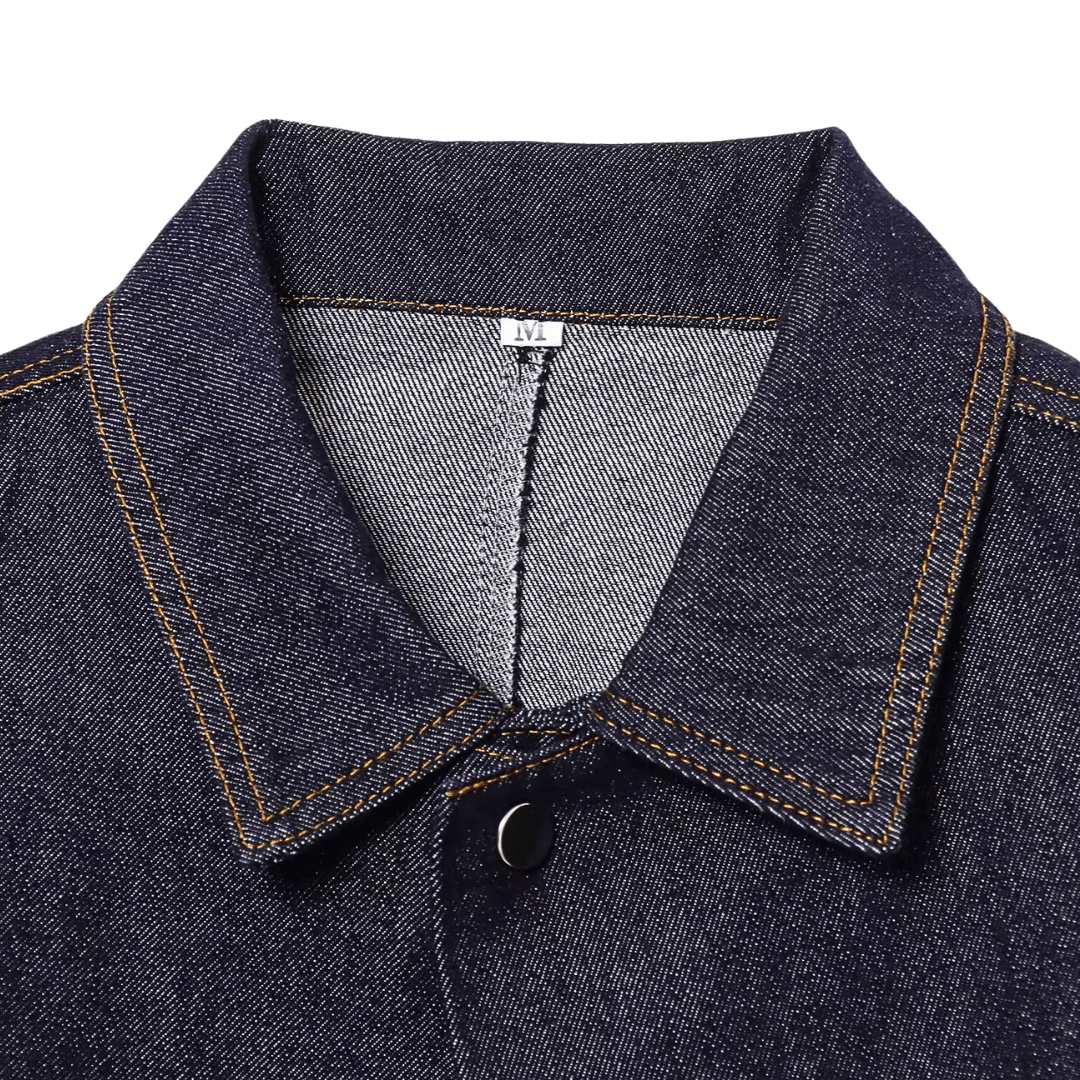 Dark Wash Denim Cape Jacket – Cropped Western Outerwear