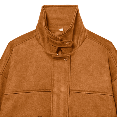 Faux Suede Biker Jacket