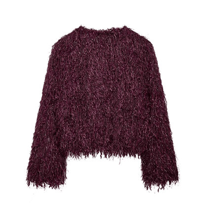 Shaggy Faux Fur Cropped Jacket