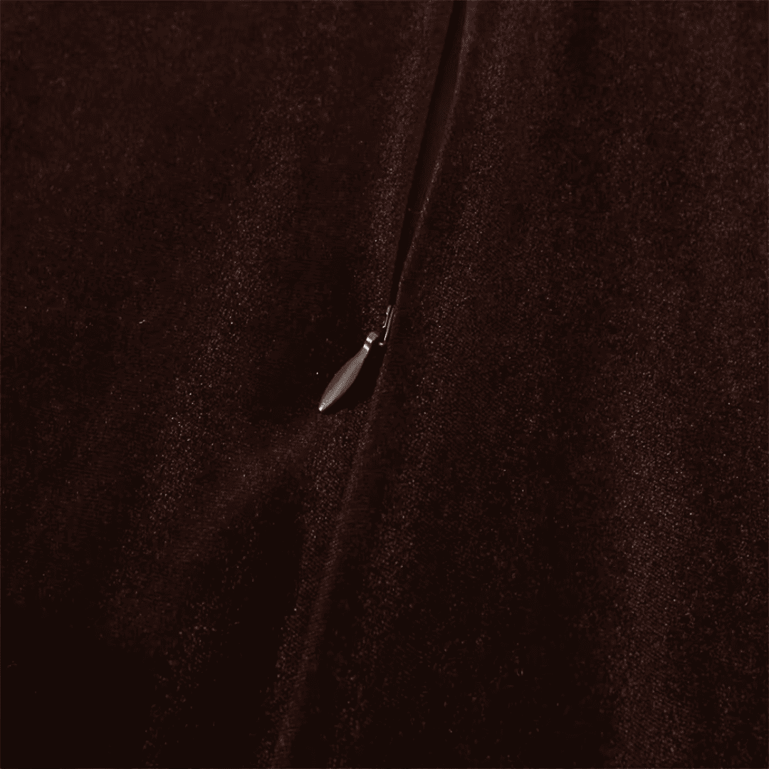 Velvet Mock Neck Lace Dress