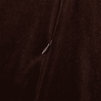 Velvet Mock Neck Lace Dress