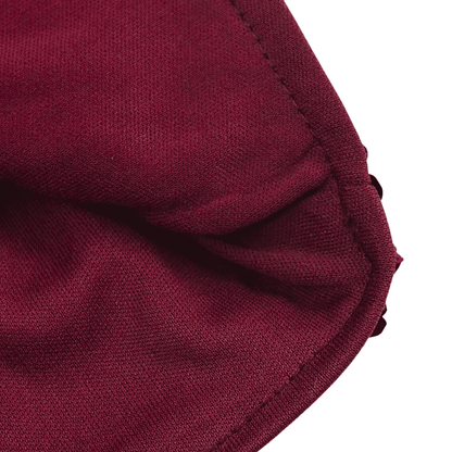 Burgunderfarbenes Paillettenpelz-Set