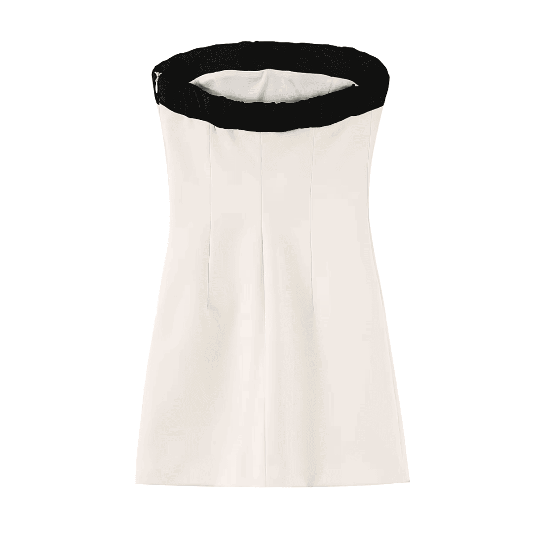 White Bow Mini Dress