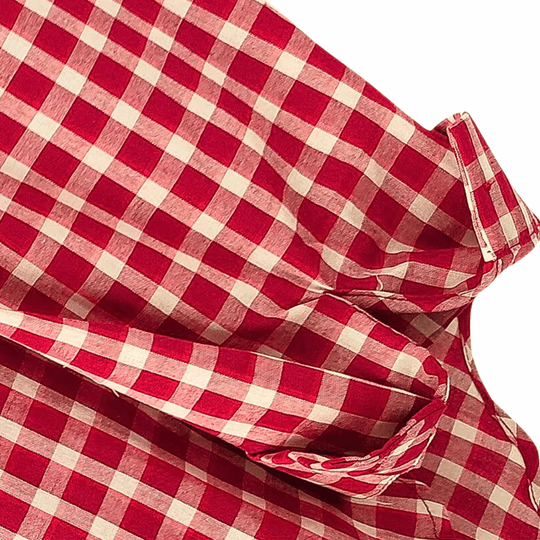 Red Plaid Oversized Shirt – Casual Check Flannel Blouse