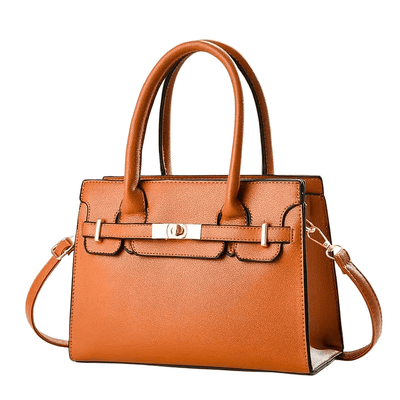 Structured Faux Leather Handbag