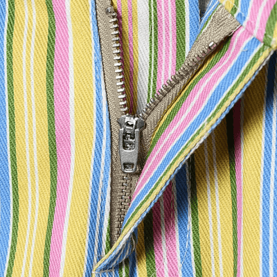 Striped Denim Low-Waist Jeans