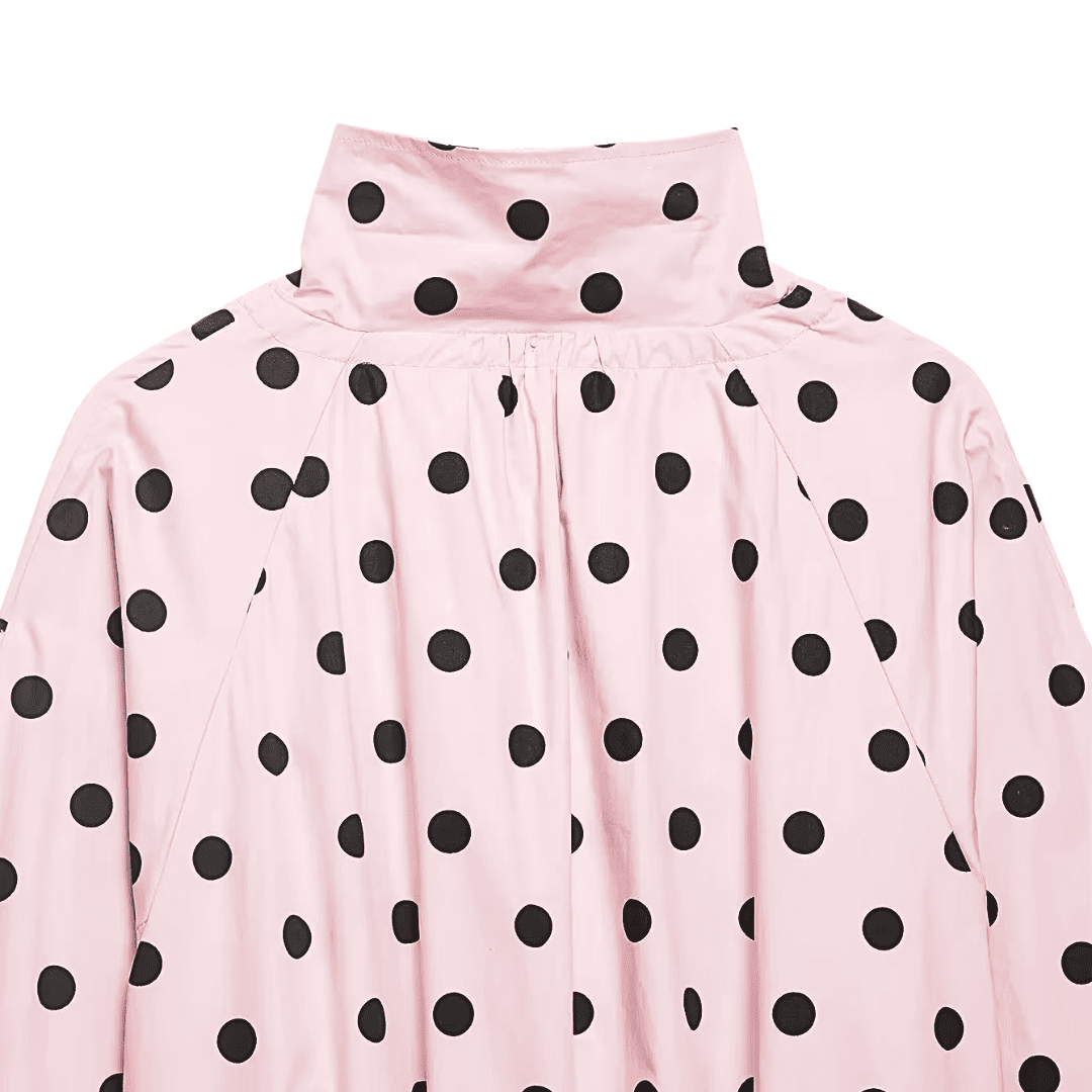 Gepunktete kurze leichte Jacke