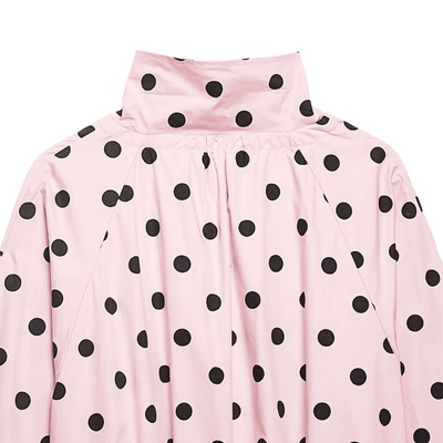 Gepunktete kurze leichte Jacke