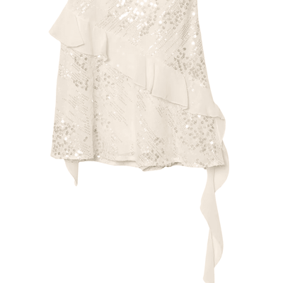 Pailletten-Rüschen-Minikleid