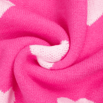 Pink Heart Knit Sweater