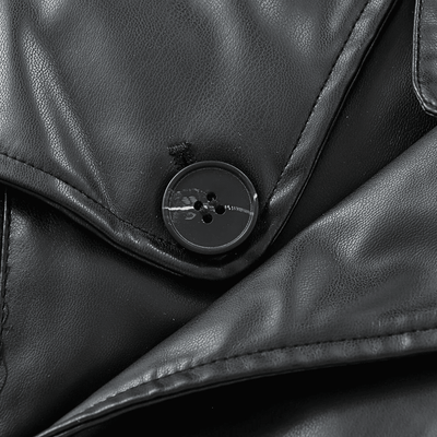 Cropped Faux Leather Jacket