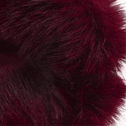 Burgunderfarbenes Paillettenpelz-Set