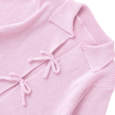 Ribbed Bow Front Top