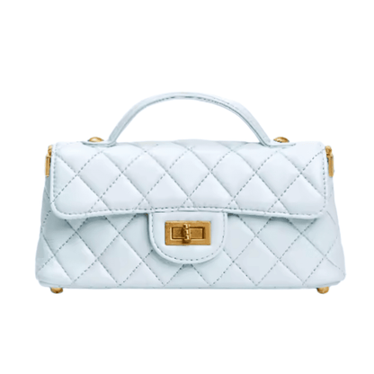 Klassische Henkeltasche in Kroko-Optik