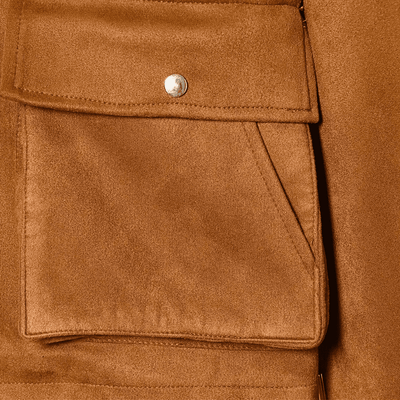 Faux Suede Biker Jacket