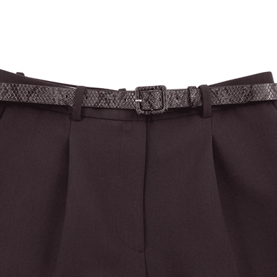 High-Waisted Cargo-Shorts mit Gürtel