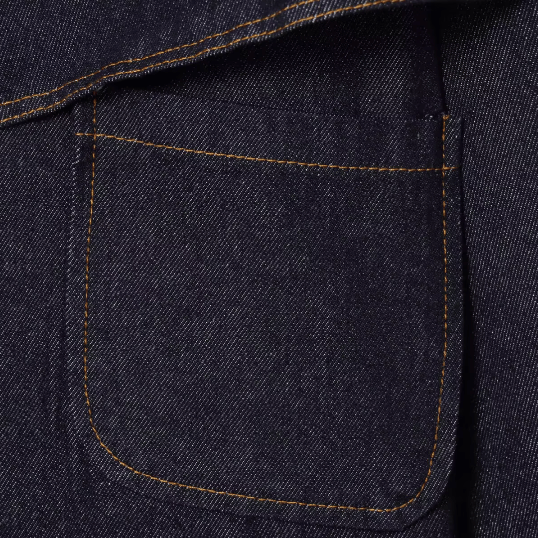 Dark Wash Denim Cape Jacket – Cropped Western Outerwear