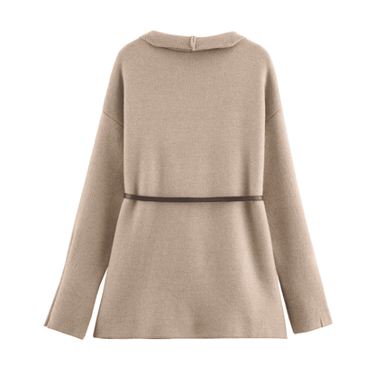 Cozy Ribbed Knit Trousers Set