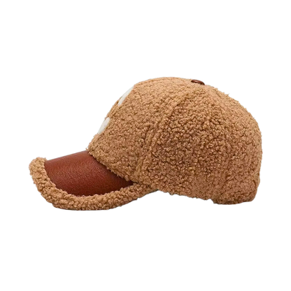 Teddy Fleece Letter Cap