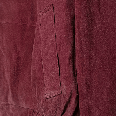 Faux Suede Bomber Jacket – High Neck Zip Up