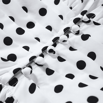 Polka Dot V-Neck Mini Dress