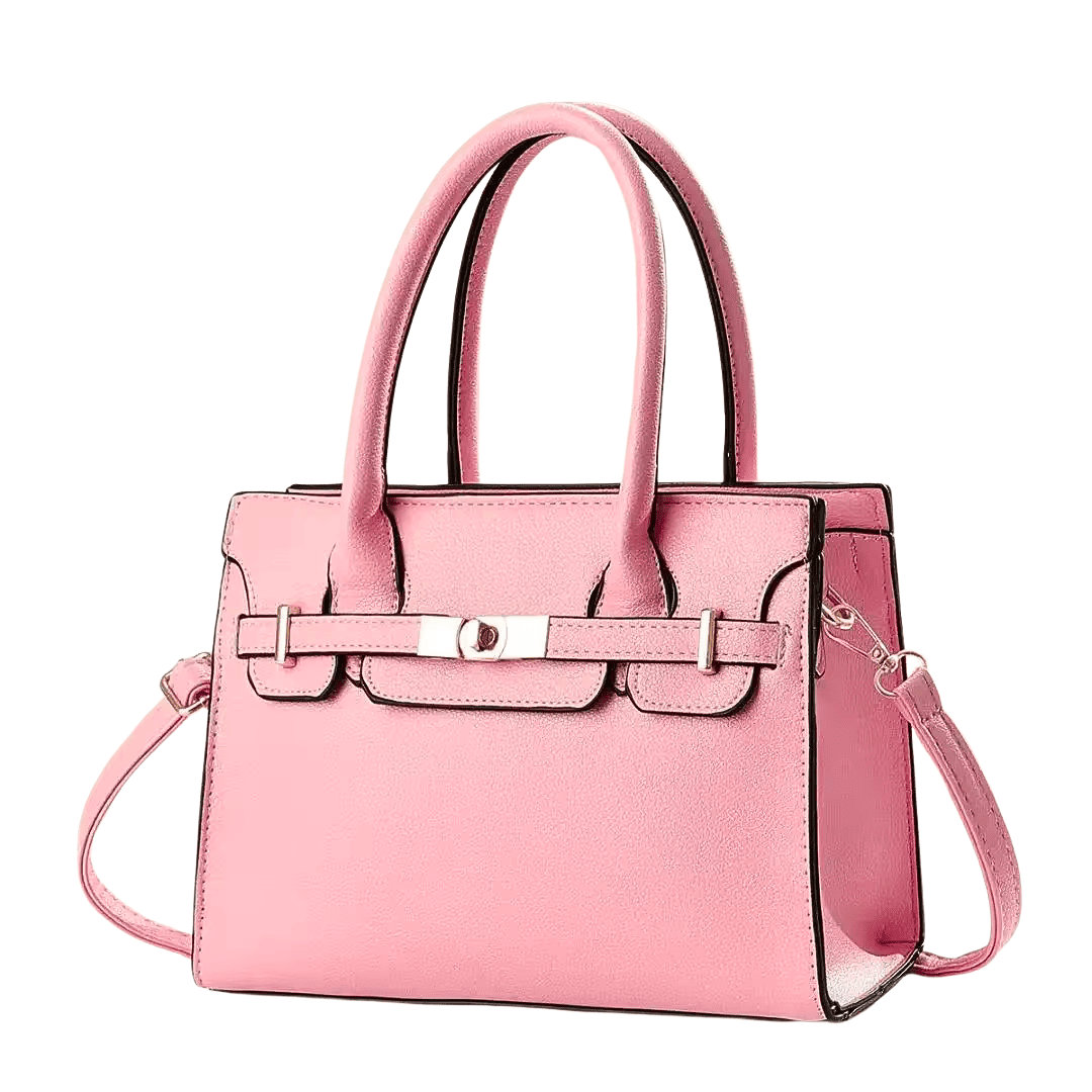 Structured Faux Leather Handbag