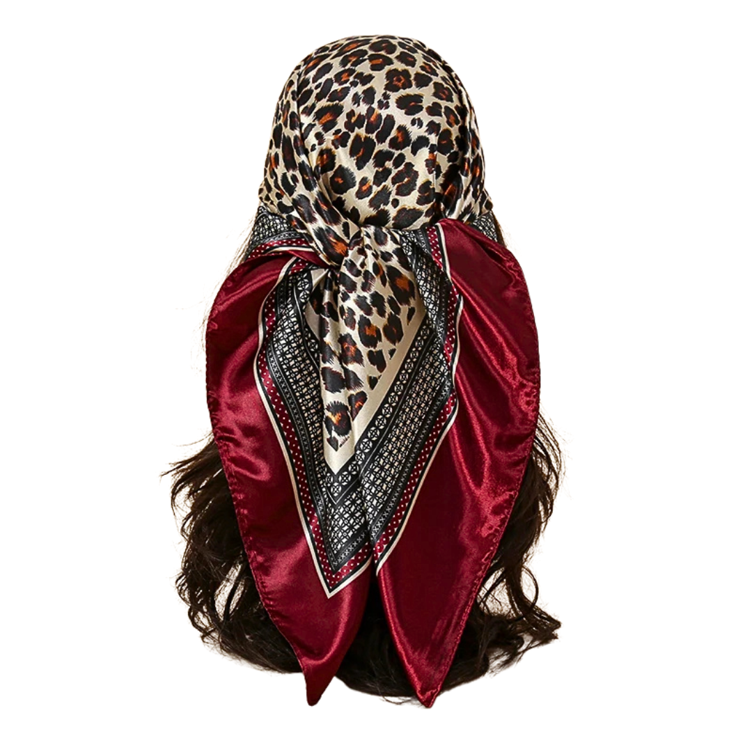 Satin Print Square Scarf
