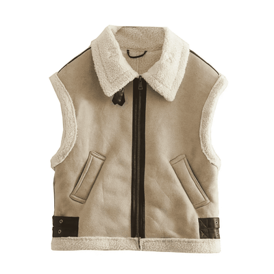 Charlotte Shearling Aviator Vest